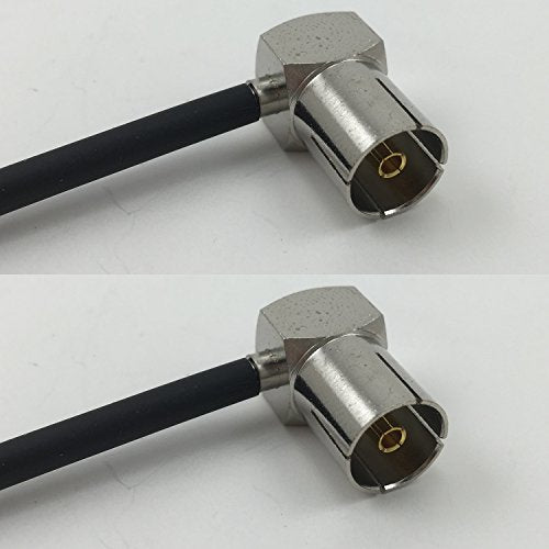 12 inch RG188 DVB Pal Female Angle to DVB Pal Female Angle Pigtail Jumper RF coaxial cable 50ohm Quick USA Shipping