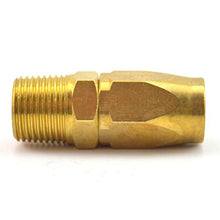 Load image into Gallery viewer, Interstate Pneumatics HRPZ26-06 3/8 Inch Reusable Solid Brass Hose-End Repair Fitting 3/8 Inch NPT Male Polyurethane Hose (HU16 Series)
