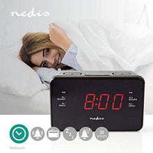 Load image into Gallery viewer, Nedis Digital Alarm Clock Radio, 0.9&quot; LED, FM, 20 Presets, Snooze
