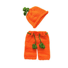 Load image into Gallery viewer, Pinbo Baby Boys Girls Photography Prop Crochet Halloween Pumpkin Hat Shorts
