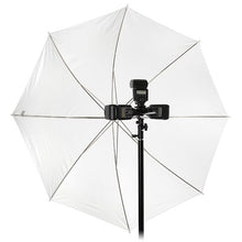 Load image into Gallery viewer, Fotodiox Pro, Optical Triggered Tri Flash Umbrella Bracket with Light Stand Mount

