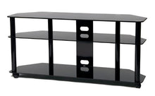 Load image into Gallery viewer, TransDeco Audio Video Shelf TV Stand with Wheels, Black
