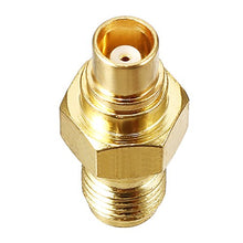 Load image into Gallery viewer, uxcell Gold Tone Metal SMA Female to MCX Female Jack Adapter Connector
