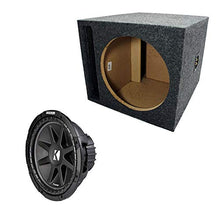 Load image into Gallery viewer, ASC Package Single 12&quot; Kicker Sub Transmission Line Port Subwoofer Enclosure C12 Comp 300 Watts Peak
