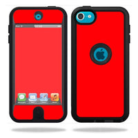 MightySkins Skin Compatible with OtterBox Defender Apple iPod Touch 5G 5th Generation Case Solid Red