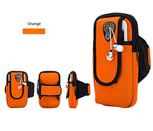 Load image into Gallery viewer, HW Sports Armband, Multifunctional Pockets Workout Running,All 6&quot; Smartphones Below,Orange
