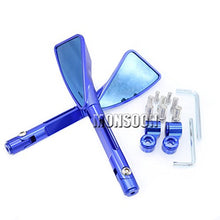 Load image into Gallery viewer, Blue Universal Motorbike CNC Aluminum 22mm Rearview Side mirror For Ducati Monster Hypermotard
