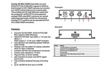 Load image into Gallery viewer, 101AV HD TVI AHD 1080p HDMI Converter Convert HD TVI/AHD Signal to HDMI Effectively HD TVI/AHD Input (BNC) &amp; Loop Out (BNC)
