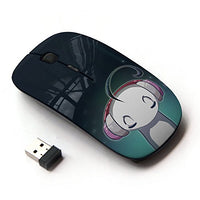 KawaiiMouse [ Optical 2.4G Wireless Mouse ] Headphones Music Love Cartoon Character