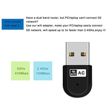Load image into Gallery viewer, Baile AC600Mbps Dual Band WiFi Adapter Wireless USB Network Adapter (2.4 GHz 150Mbps, 5GHz 433Mbps) Backward Compatible with 802.11 a/b/g/n Products for Laptop Desktop Computer
