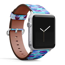 Load image into Gallery viewer, S-Type iWatch Leather Strap Printing Wristbands for Apple Watch 4/3/2/1 Sport Series (42mm) - Contemporary Art Illustration of Bauhaus Graphic Design
