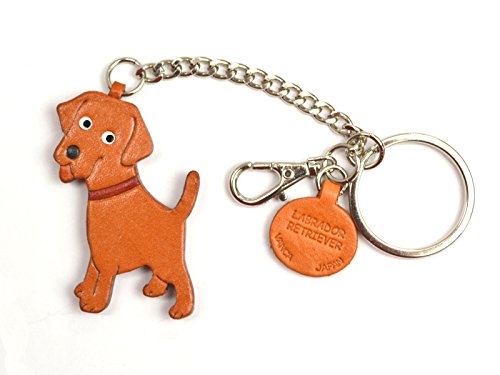 Labrador Retriever Leather Dog Bag/Key Ring Charm VANCA CRAFT-Collectible Keychain Made in Japan
