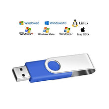 Load image into Gallery viewer, Bulk 10 Pack Usb Flash Drives 512 Mb Thumb Drive, Usb 2.0 Memory Stick Swivel Jump Drive Blue Value P
