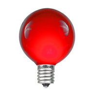 Novelty Lights 25 Pack G40 Outdoor Globe Replacement Bulbs, Red, C7/E12 Candelabra Base, 5 Watt