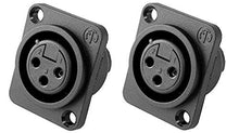 Load image into Gallery viewer, (2 Pack) New Neutrik NC3FPP Female 3-Pin Mic XLR Panel Mount Non-Latching
