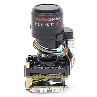 Quanmin H.265+ 5MP IP Camera Module PCB Board 4K HD 1944P SC5239 CMOS +Hi3516D with RJ45+DC Cable 4X Motorized Lens Auto-Zoom Iris Motorized 2.8-12mm Lens Support Onvif CMS P2P