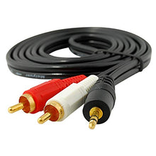 Load image into Gallery viewer, JacobsParts 3.5mm to RCA Cable, 4ft RCA Male to Aux Audio Adapter Headphone Jack Y Splitter Auxiliar Cord 1/8 to RCA Connector for Smartphones, Tablets, and More
