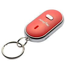 Load image into Gallery viewer, Whistle Key Finder with LED Flashlight Beeping Remote Keyfinder Wallet Locator Keyring Item Tracker Anti-Lost Device for Phone, Keys, Luggage, Wallets, More (Red)
