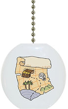 Load image into Gallery viewer, Pirate Treasure Map Ceramic Fan Pull
