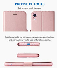 Load image into Gallery viewer, Aunote iPhone XR Wallet Cases, iPhone XR Case with Card Holder, Ultra Slim Flip Folio PU Leather iPhone XR Phone Case, Full Protective Cover XR iPhone Case for Apple 6.1 inch Phone Rose Gold

