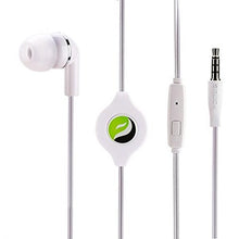 Load image into Gallery viewer, Premium Retractable Headset Mono Hands-Free Earphone Mic Single Earbud Headphone in-Ear Wired [3.5mm] White for Samsung Galaxy S8, S9, Note 8, S8/S9 +
