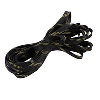 Aexit 14mm Dia Tube Fittings Tight Braided PET Expandable Sleeving Cable Wrap Sheath Black Golden Microbore Tubing Connectors 10M Length