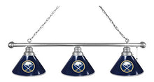 Load image into Gallery viewer, Holland Bar Stool Buffalo Sabres 3 Shade Billiard Light with Chrome Fixture
