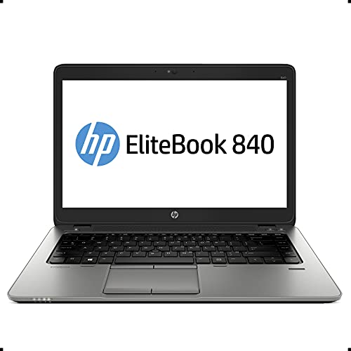 HP EliteBook 840 G2 Notebook PC - Intel Core i5-5200U 2.3GHz 8GB 256GB SSD Webcam Windows 10 Professional (Renewed)