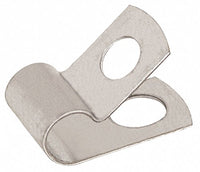 1/4 Dia. Cable Clamp, Steel, Natural, 1/2 Width, PK50
