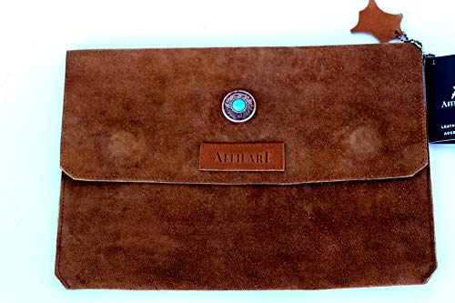 Affilare Genuine Leather Laptop Sleeve with Concho