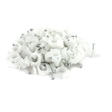 Load image into Gallery viewer, Aexit 100Pcs 12mm Cord Management Diameter Plastic Wall Insert Circle Cable Mount Nail Cable Straps Clips White
