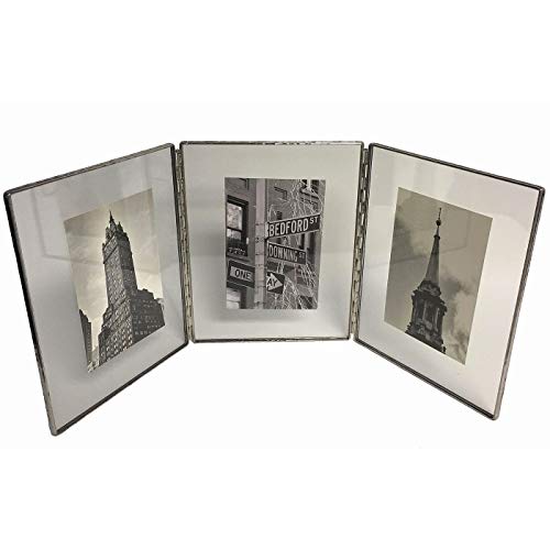 Clear Glass Float Frame 4x5/3x4 Hinged Triple Silver by Bedford Downing - 3x4