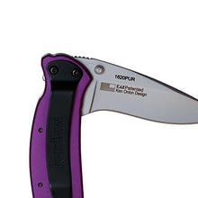 Load image into Gallery viewer, Kershaw Scallion Purple Folding Knife (1620PUR), 2.4&quot; Bead-Blasted 420HC Steel Blade, Anodized Aluminum Handle, SpeedSafe Assisted Open, Flipper, Liner and Tip Lock, Single-Position Pocketclip; 2.5 OZ
