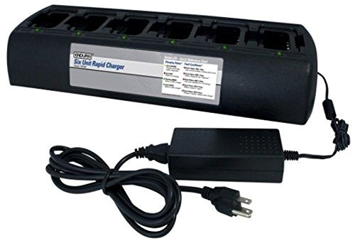 Power Products TWC6M + 6 TWP-MT3 6 Unit Bank Gang Rapid Charger for Motorola CP200 CP200D PR400 CP150 and more