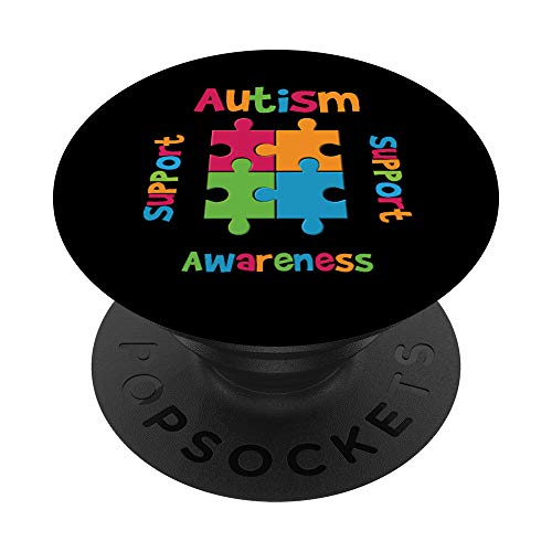 Autism Awareness - Support - Advocate - Love - Educate PopSockets Grip and Stand for Phones and Tablets