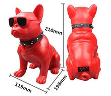 Load image into Gallery viewer, Mingyuan CH-M10 Bulldog Wireless Bluetooth Speaker-Head Rotatable, Support TF Card Stereo System/FM Radio for TV Computer Phone Desktop(Red)
