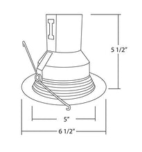 Load image into Gallery viewer, Nicor Lighting 5 Inch White Recessed Baffle Trim (15511)
