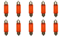 CEC Industries #3423A (Amber) Bulbs, 12 V, 5 W, EC11-5 Base, T-4 shape (Box of 10)