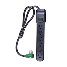 Load image into Gallery viewer, GoGreen Power GG-16103MSBK 6 Outlet Surge Protector w/ 2.5&#39; Cord
