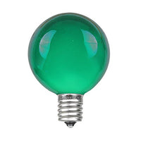 Novelty Lights 25 Pack G40 Outdoor Globe Replacement Bulbs, Green, C7/E12 Candelabra Base, 5 Watt