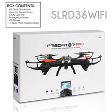 Load image into Gallery viewer, SereneLife WiFi Predator FPV Drone, 2.4G 6-Gyro Quadcopter 4 Channel with HD Camera and Live Video, Headless Mode Function Gravity and Induction RC Drone with Low Voltage Alarm - AZSLRD36WIFI
