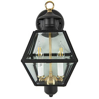 Norwell Lighting 1063-BL-BE Olde Colony - Two Light Outdoor Wall Mount, Choose Finish: BL: Black