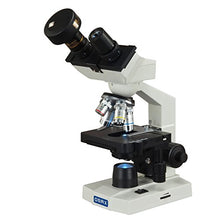 Load image into Gallery viewer, OMAX 40X-2000X Digital Lab LED Binocular Compound Microscope with Double Layer Mechanical Stage and 2.0MP USB Digital Camera
