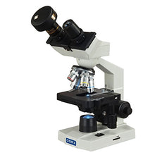 Load image into Gallery viewer, OMAX 40X-1000X Digital Lab LED Binocular Compound Microscope with Double Layer Mechanical Stage and 2.0MP USB Digital Camera
