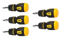 Load image into Gallery viewer, Stanley 66-358 Stubby Multi-Bit Ratcheting Screwdriver NIP (5 Pack)
