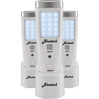 Bluetech LED Flashlight Night Light for Emergency Preparedness, Portable Unit with Motion Detection,Power Failure Light, ETL Approved Blackout Light- 3 Pack