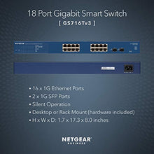Load image into Gallery viewer, NETGEAR 18-Port Gigabit Ethernet Smart Switch (GS716Tv3) - 16 x 1G, Managed, with 2 x 1G SFP, Desktop or Rackmount, and Limited Lifetime Protection
