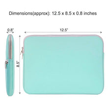 Load image into Gallery viewer, HESTECH Chromebook Case, 11.6-12.3 inch Neoprene Laptop Sleeve Case Bag Handle Compatible with Acer Chromebook r11/HP Stream/Samsung/Lenovo C330/ASUS C202/MacBook air 11/ Surface Pro3/Pro4, Mint Green
