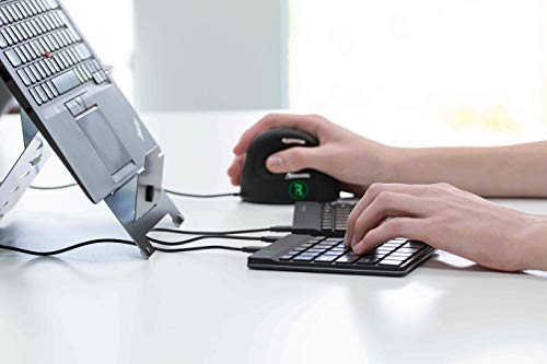 R-Go Tools Premium Mobile Set - Break Mouse, Split Keyboard, Laptop Stand (QWERTY (US) / Wired/Windows, Linux, Mac
