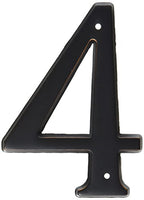 Baldwin 90674412 74# 4 House Number, Distressed Aged Bronze